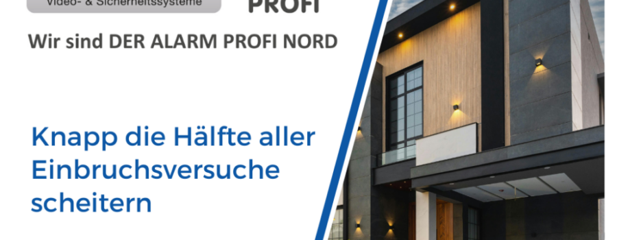 Knapp die Hälfte aller Einbruchsversuche scheitern